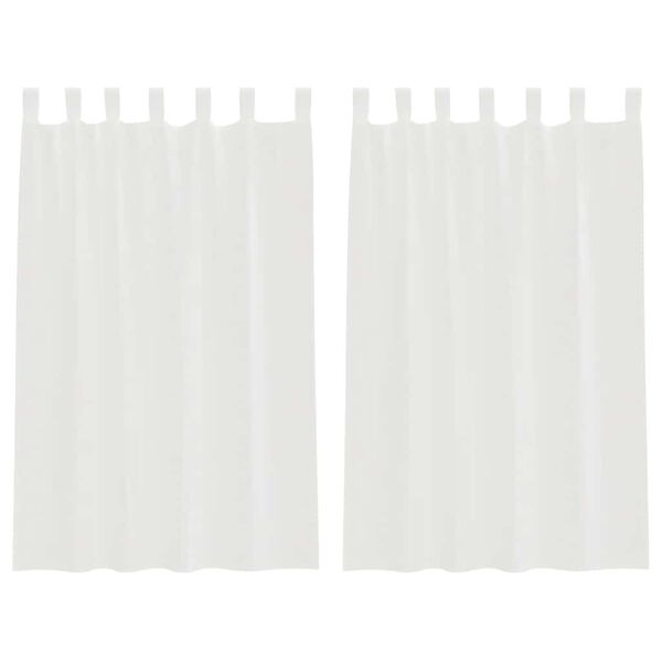vidaXL Voile Curtains with Loops 2 pcs White 140x175 cm