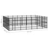 vidaXL Outdoor Dog Kennel Steel 32.26 m&sup2;