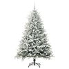 vidaXL Artificial Pre-lit Christmas Tree with Ball Set Green 180 cm
