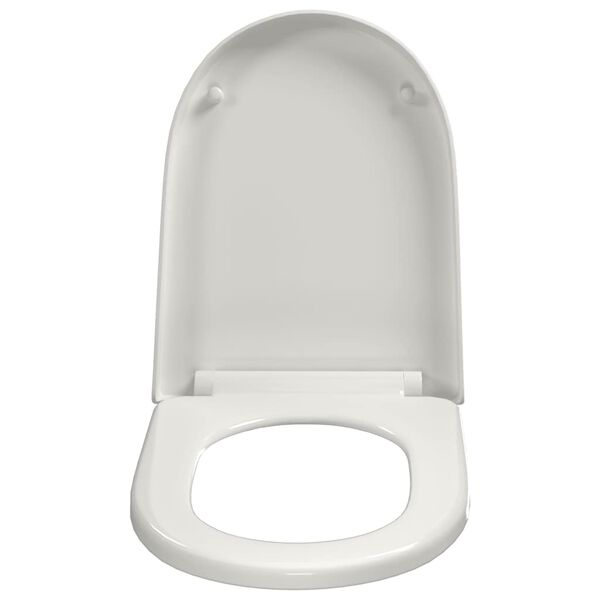 vidaXL Soft-close Toilet Seat with Quick-release Design White Square
