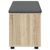 vidaXL Hall Bench with Cushion with Door Sonoma Oak 100 x 38 x 46 cm
