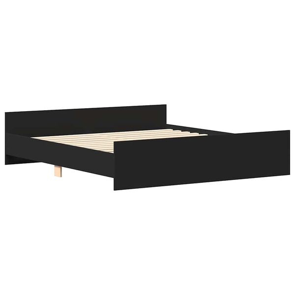 vidaXL Bed Frame without Mattress Black 160x200 cm