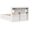 vidaXL Bookcase Bed without Mattress White 140x200 cm Solid Wood Pine