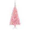 vidaXL Christmas Tree with 150 LEDs with Stand Pink 120 cm PVC