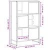 vidaXL Book Cabinet Old Wood 68 x 30 x 108.5 cm Engineered Wood