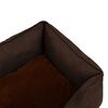 vidaXL Dog Bed Brown 110.5x80.5x26 cm Linen Look Fleece