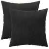 vidaXL Cushion with Pillow HEERLEN 2 pcs Black Velvet