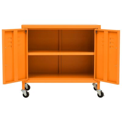 vidaXL Storage Cabinet Orange 60x35x56 cm Steel