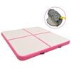 vidaXL Inflatable Gymnastics Mat with Pump 200x200x20 cm PVC Pink