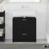 vidaXL Bathroom Cabinet Black Oak 59 x 37 x 59 cm Engineered wood