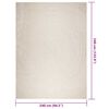 vidaXL Rug ZIZUR Cream 240x340 cm Jute Look Indoor and Outdoor