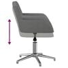 vidaXL Swivel Office Chair Light Grey Fabric