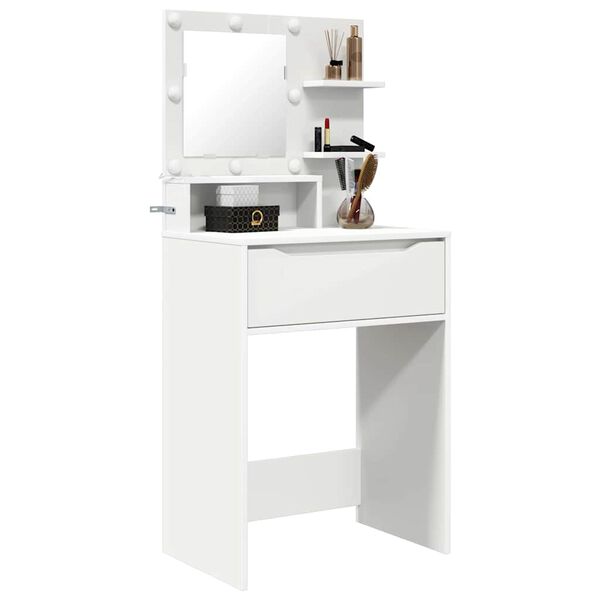 vidaXL Bedroom Dressing Tables with Drawer White 80 x 39.6 x 135 cm
