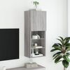 vidaXL TV Cabinet with LED Lights Grey Sonoma 40.5x30x102 cm
