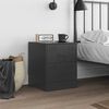 vidaXL Bedside Cabinet Black 34.5x39x44 cm Steel