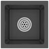 vidaXL Handmade Kitchen Sink Black Stainless Steel
