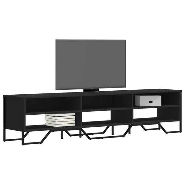 vidaXL TV Cabinet Black 180x34x41 cm Engineered Wood