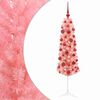 vidaXL Artificial Slim Christmas Tree with Bauble 150 cm 150 LEDs
