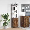vidaXL Book Cabinet Smoked Oak 40 x 24 x 161 cm Engineered Wood