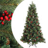 vidaXL Artificial Hinged Christmas Tree 120 cm PVC and Metal Green