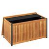 vidaXL Outdoor Cushion Box 85x45x45/53 cm Solid Wood Acacia and Steel
