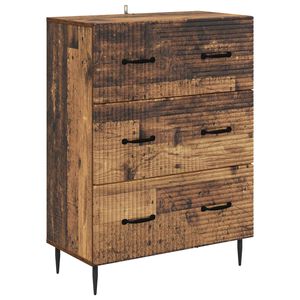 vidaXL Drawer Cabinet Old Wood 66 x 34.5 x 89.5 cm Engineered Wood