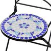 vidaXL Folding Bistro Chairs 2 pcs Ceramic Blue and White