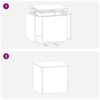 vidaXL Outdoor Storage Box White 55 x 50.5 x 50 cm Steel