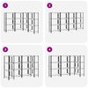 vidaXL 4-Layer Storage Shelves 4 pcs Silver Steel&Engineered Wood