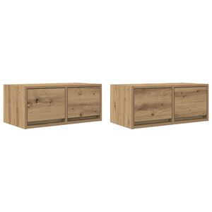 vidaXL TV Cabinets 2 pcs Artisan Oak 60x31x25.5 cm Engineered Wood