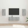 vidaXL TV Wall Cabinet Set 4 pcs Grey Sonoma Engineered Wood