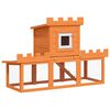 vidaXL Rabbit Hutch | Wooden Brown and Green Roof
