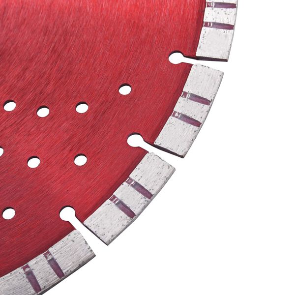 vidaXL Diamond Cutting Disc with Turbo and Holes Steel 350 mm