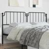 vidaXL Metal Replace Headboard Black 200 cm