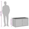 vidaXL Garden Storage Cabinet Brown 110x55x60.5 cm Poly Rattan