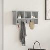 vidaXL Wall-Mounted Coat Rack with Shelf Concrete grey 50 x 16 x 26 cm