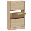 vidaXL Shoe Cabinet Sonoma Oak 63x24x103 cm Engineered Wood