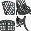 vidaXL Garden Dining Set 7 pcs Black Aluminium