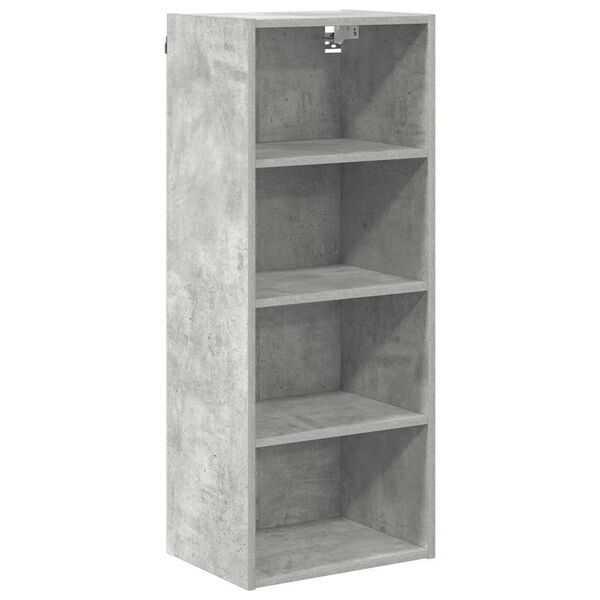 vidaXL Hanging Cabinet with Storage Concrete Grey 40 x 29.5 x 100 cm