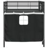 vidaXL Kids'Loft Bed Frame with Curtains Black 80 x 201 cm