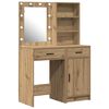 vidaXL Dressing Table Set with Shelf 2 pcs Artisan Oak Engineered Wood
