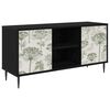 vidaXL TV Cabinet GOTHA 102 x 33 x 51 cm Black Oak Engineered Wood