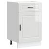 vidaXL Kitchen Base Cabinet "Porto" High Gloss White Engineered Wood