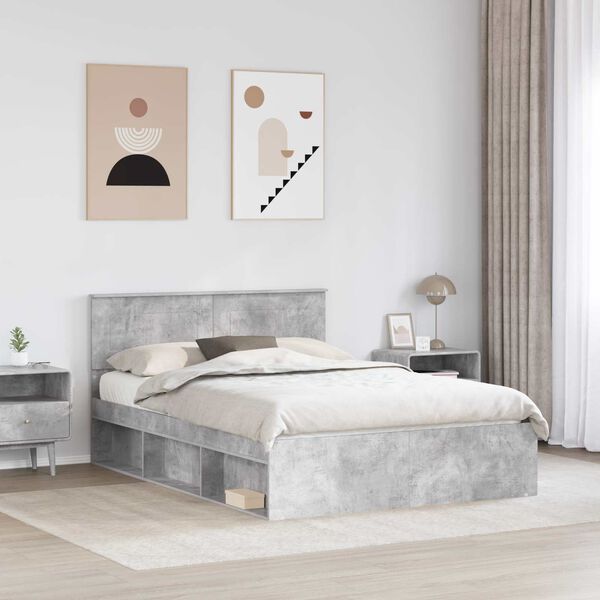 vidaXL Bed Frame with Headboard Concerte 160 x 200 cm Engineered wood