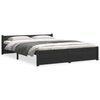 vidaXL Bed Frame without Mattress Black Solid Wood 140x190 cm