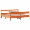 vidaXL Bed Frame without Mattress Wax Brown 200x200 cm Solid Wood Pine