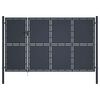 vidaXL Garden Gate Steel 350x150 cm Anthracite