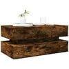 vidaXL Coffee Table with LED Lights Smoked Oak 90x50x40 cm