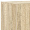 vidaXL TV Wall Cabinet with LED Lights Sonoma Oak 100x35x31 cm