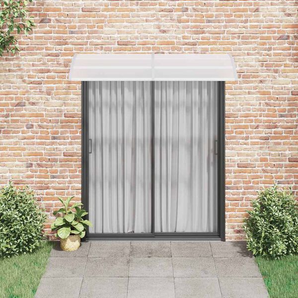 vidaXL Door Canopy Grey and Transparent 200x75 cm PC